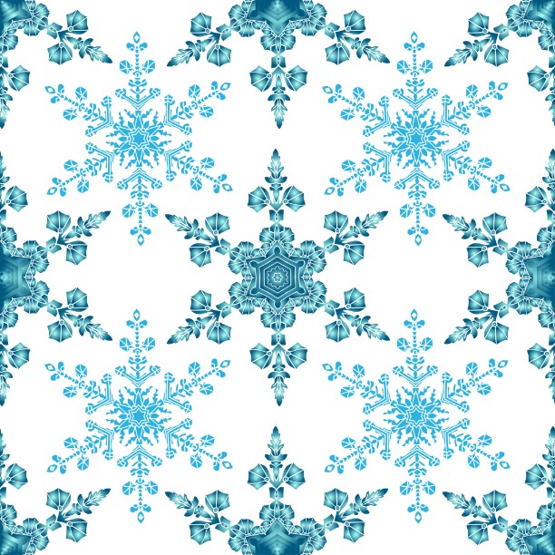 Blue Colored Snowflakes